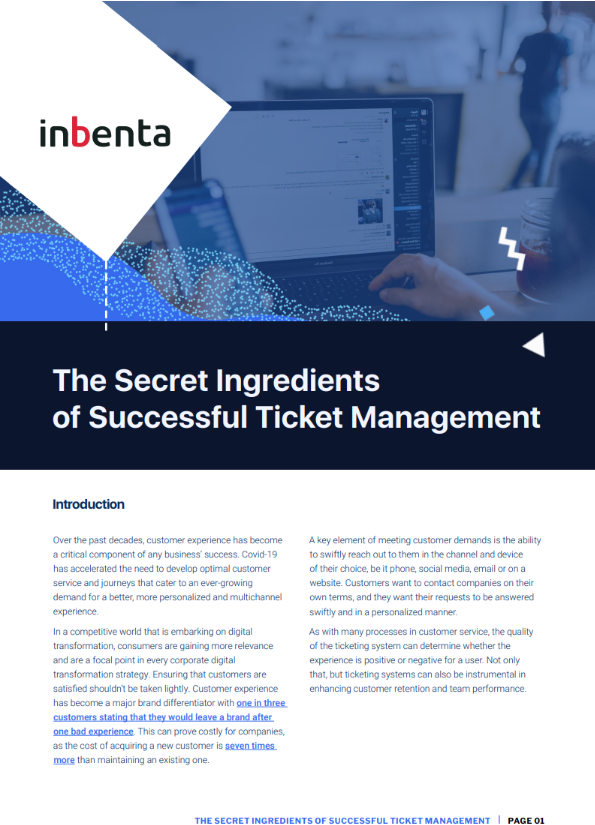 Cover - The Secret Ingredients of Successful Ticket Management