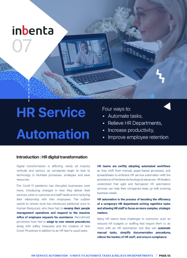 Cover - HR service automation